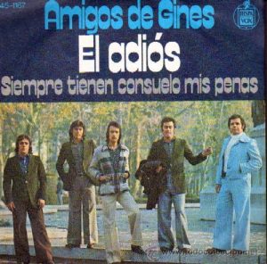 Amigos de Gines-El Adios- Carátula del Single- Sevillanas de Verano Azul-mdmesuena.com